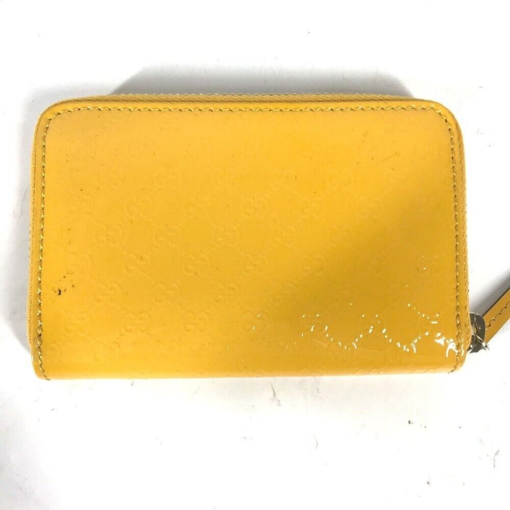 Auth GUCCI 255452 Sima Line Micro Guccissima Wallet Compact Wallet Card Case pur